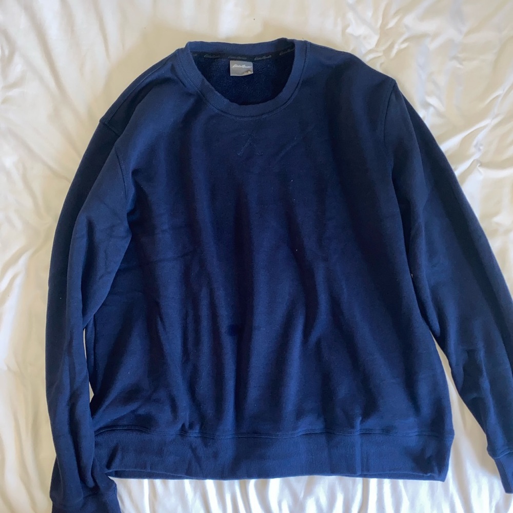 men’s size extra large eddie bauer navy blue sweatshirt